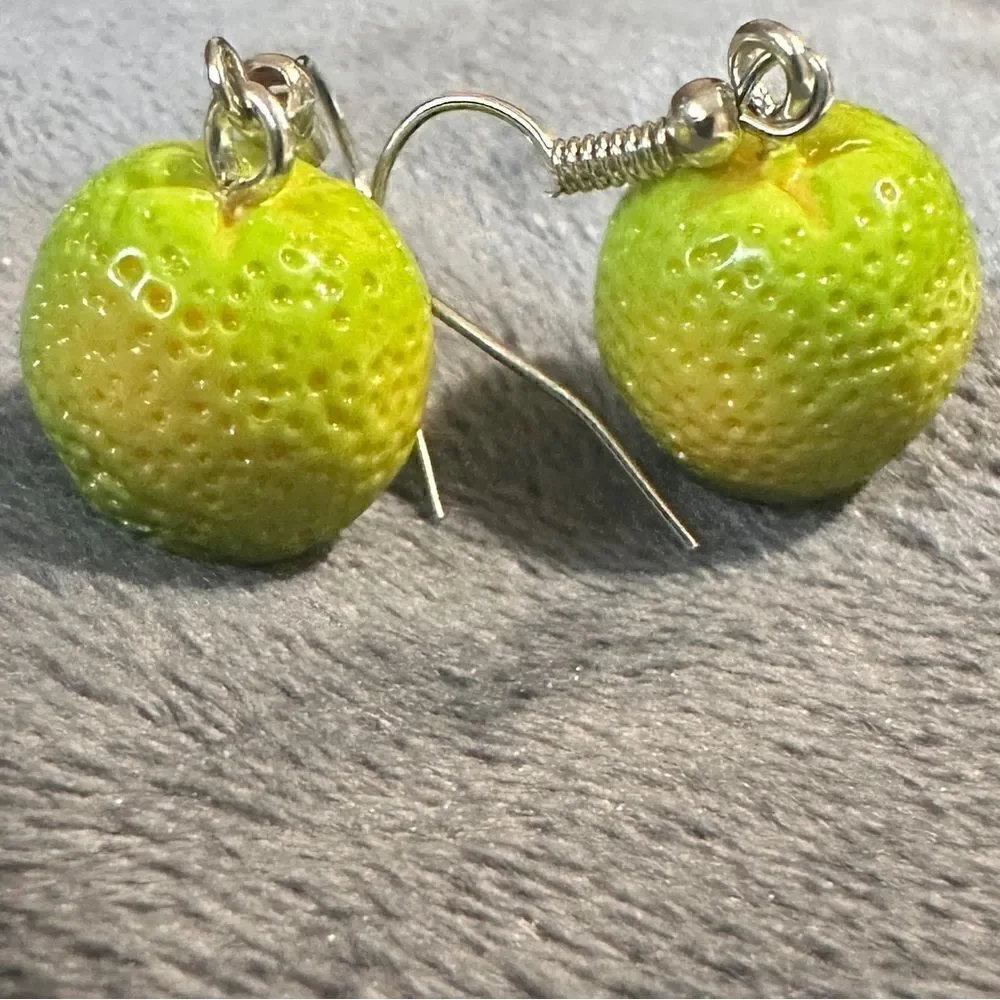 Green orange women's earrings/ kids